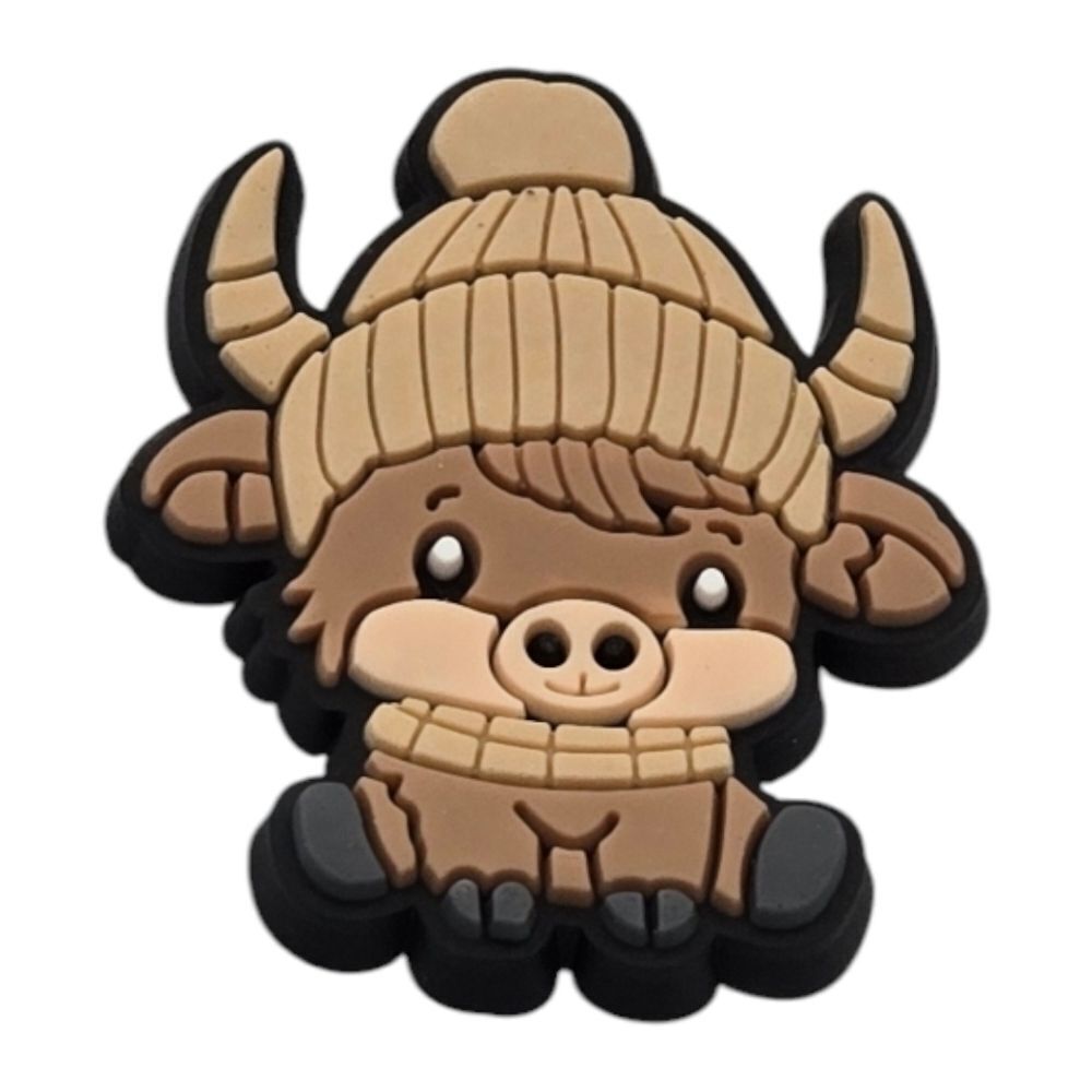 6/$20 Highland Cow 🌟 Croc Charms Rubber Shoe Jewelry Scottish Coos Cattle Cute